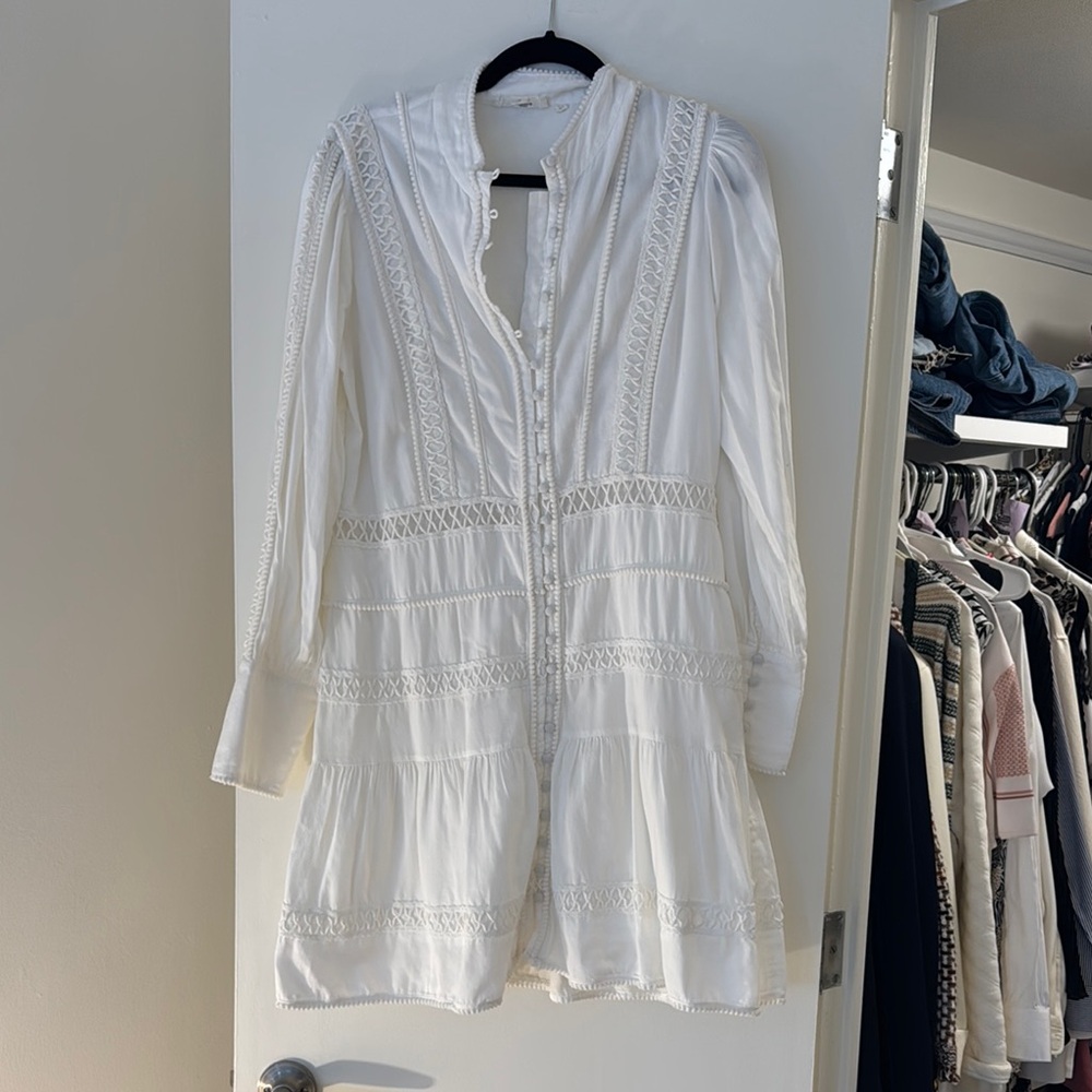 Anthropologie White Boho Tunic Dress